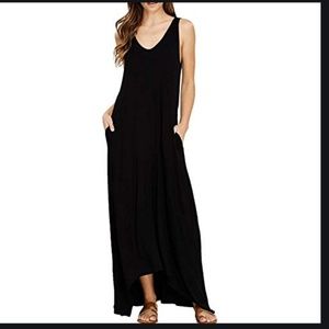 plain cotton maxi dress